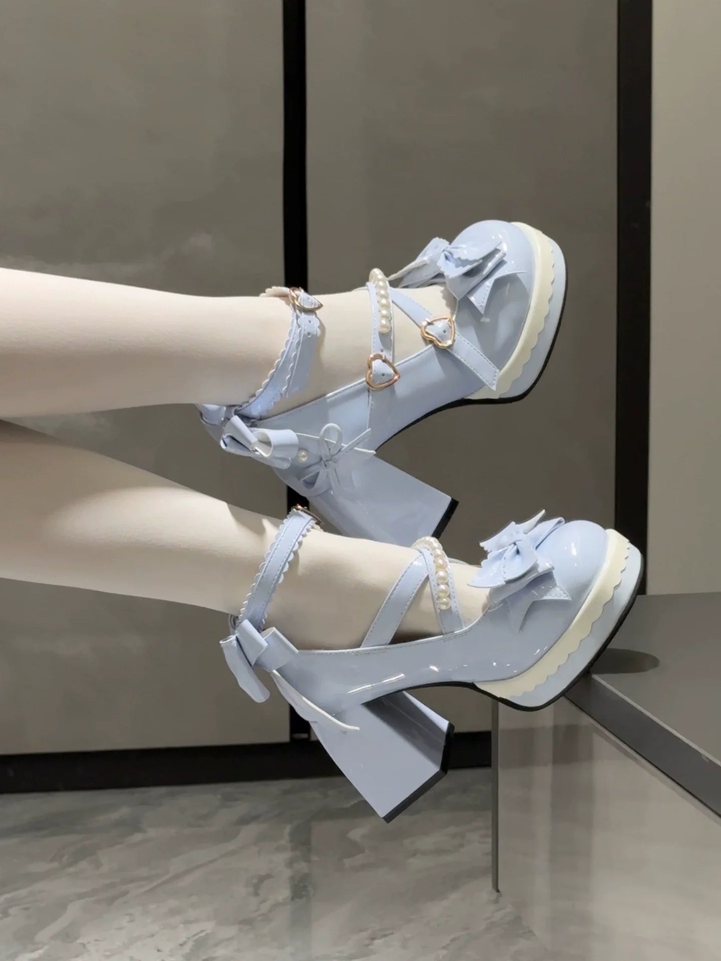 Witch's Night - Crush Complex - Sweet Lolita Heel Shoes, Pearls & Bows