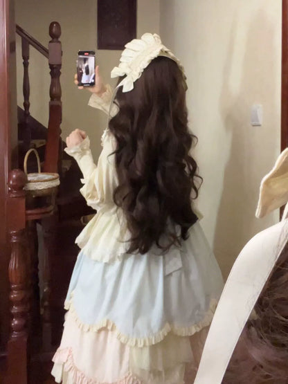 Uncle's Workshop - Sleep Macaron - Sweet Lolita OP Dress Solid Color Dress