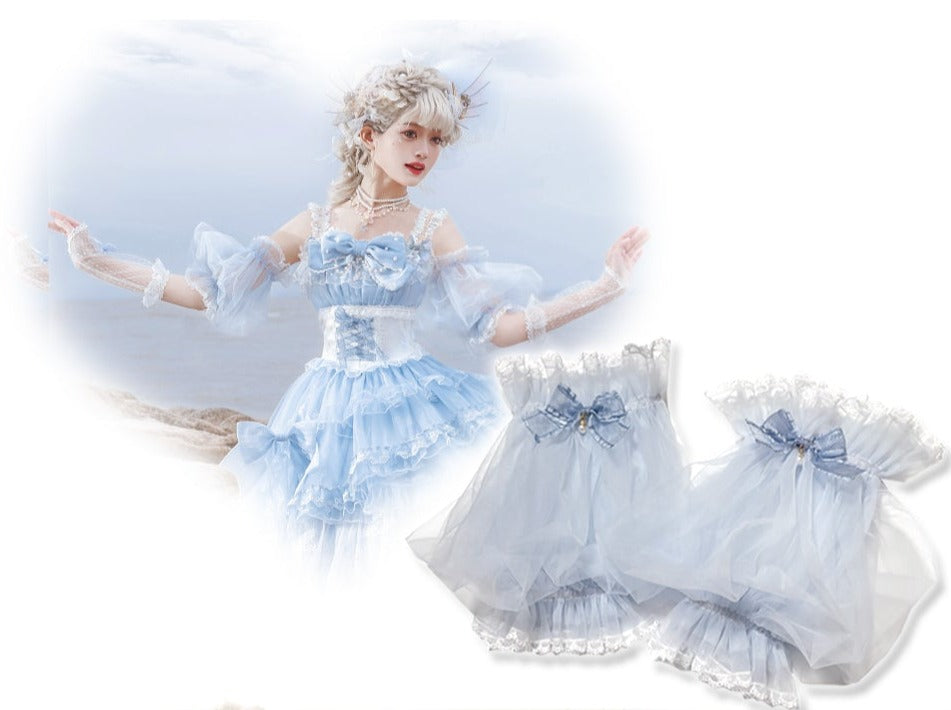 Red Maria - Jellyfish Sakura - Elegant Blue White Handmade Accessories