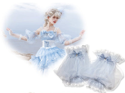 Red Maria - Jellyfish Sakura - Elegant Blue White Handmade Accessories