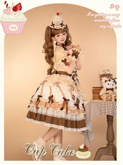 Mademoiselle Pearl - Cup Cake - Sweet Lolita OP Dress Kawaii Lolita JSK SK