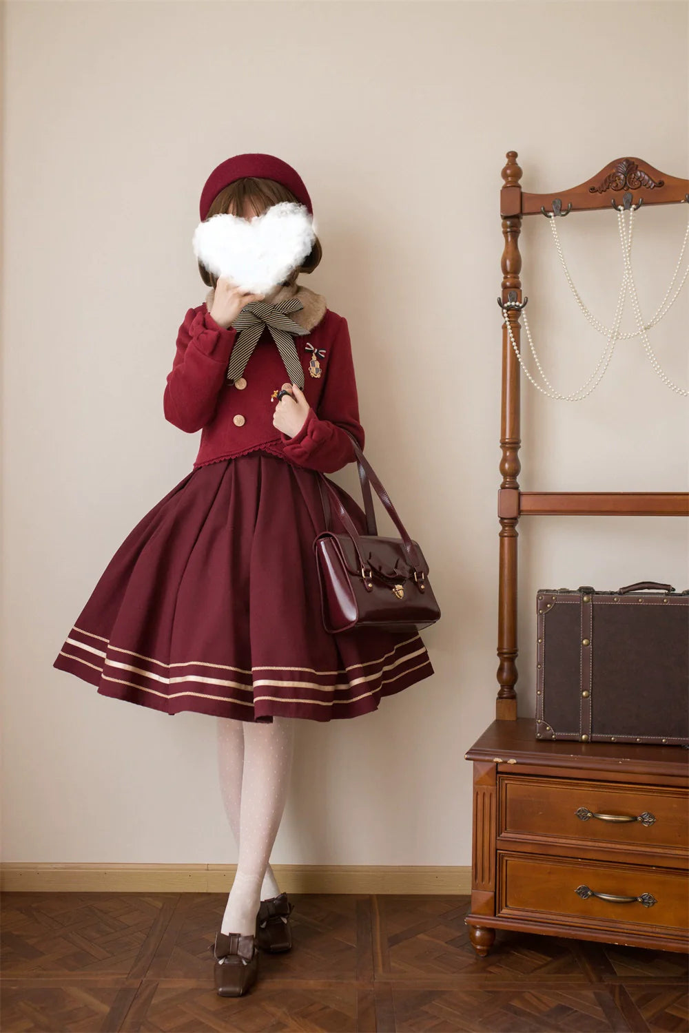 LeMiroir - Winter Solstice - Elegant Lolita Winter Short Coat & SK