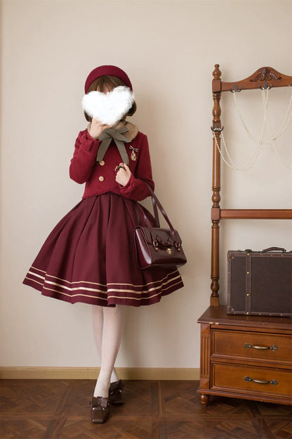 LeMiroir - Winter Solstice - Elegant Lolita Winter Short Coat & SK