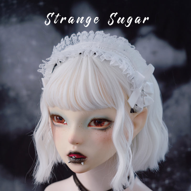Strange Sugar - Gothic Lolita White Ruffle Hairband