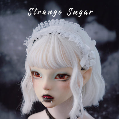 Strange Sugar - Gothic Lolita White Ruffle Hairband