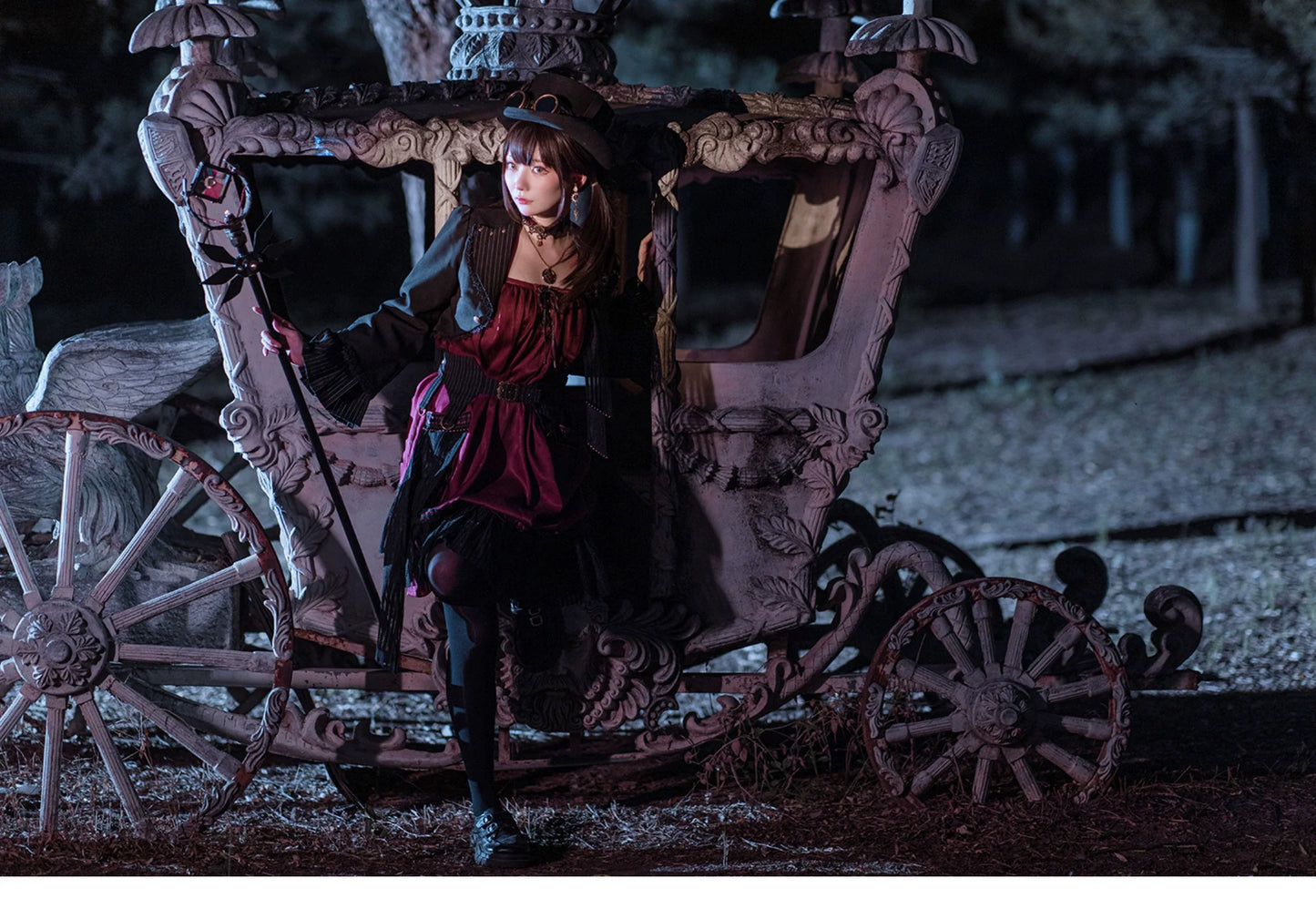 Mr. Yi's Steam Continent - Gothic Lolita Cardigan Long Sleeve Black Short Jacket