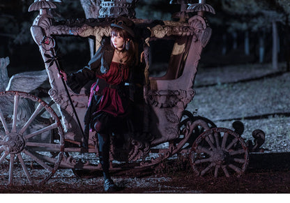 Mr. Yi's Steam Continent - Gothic Lolita Cardigan Long Sleeve Black Short Jacket