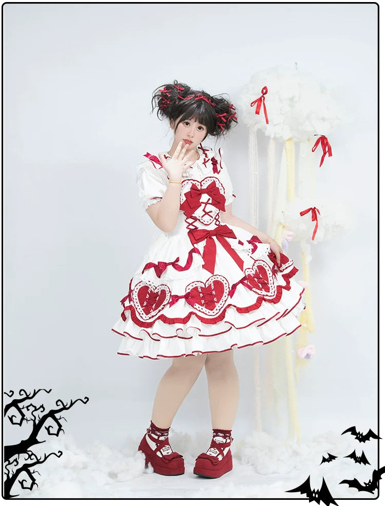 Chubby Cat Diary - Icing Sugar Gift Box - Plus Size Sweet Lolita JSK Dress Set