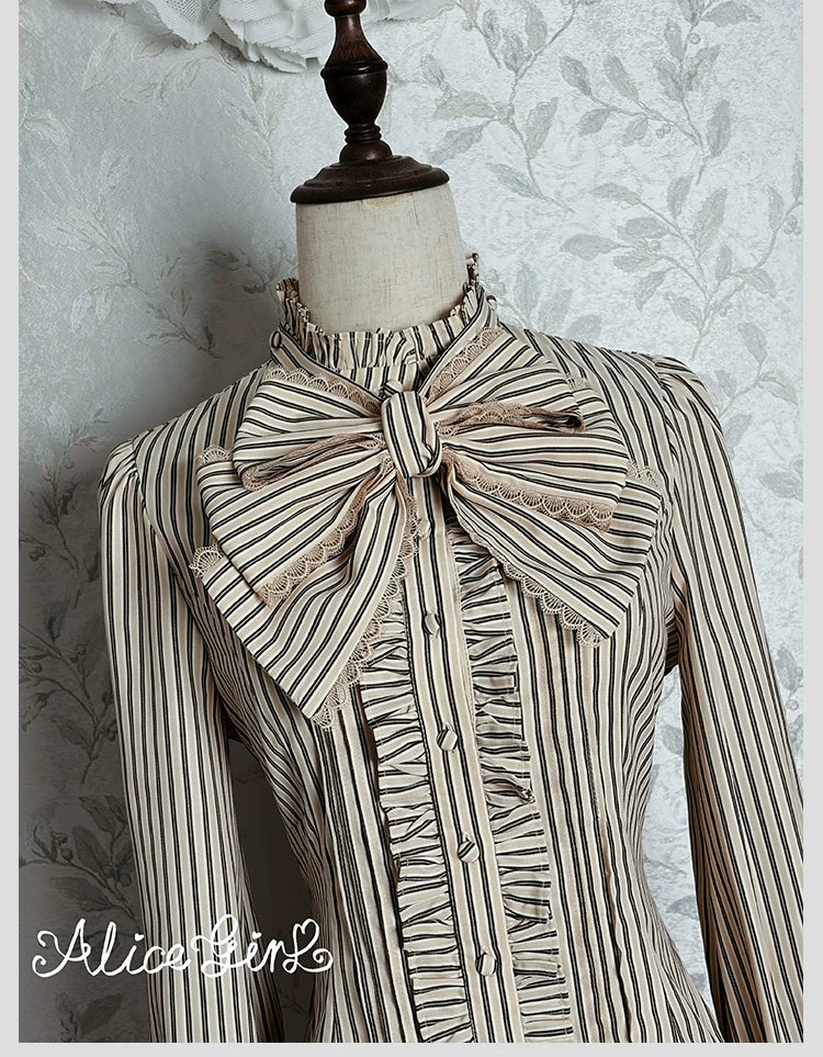 Alice Girl - Duke of Victoria - Classic Lolita Striped Blouse