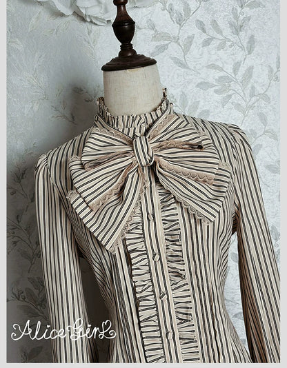 Alice Girl - Duke of Victoria - Classic Lolita Striped Blouse