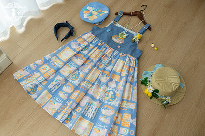 Miss Point - Daisy Lemon - Kawaii Lolita Lemon Print JSK Customized