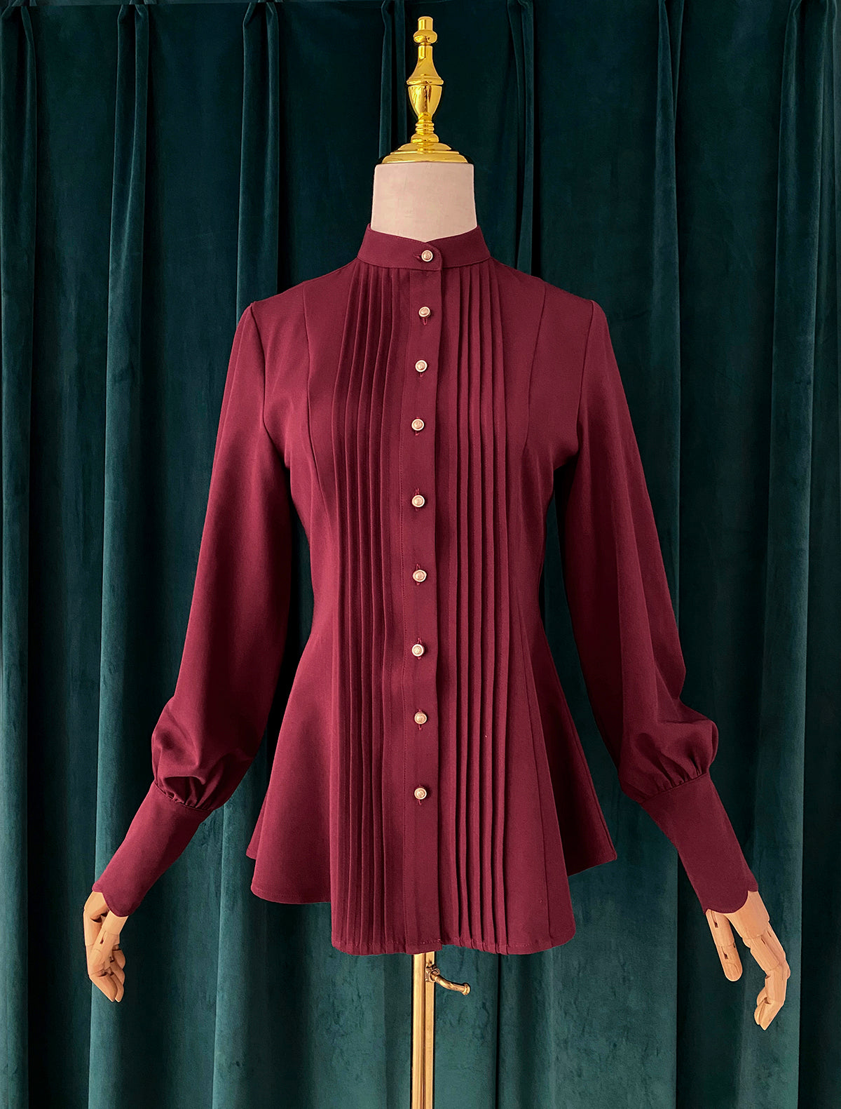 Little Dipper - Elegant Lolita Mutton Sleeve Stand Collar Blouse