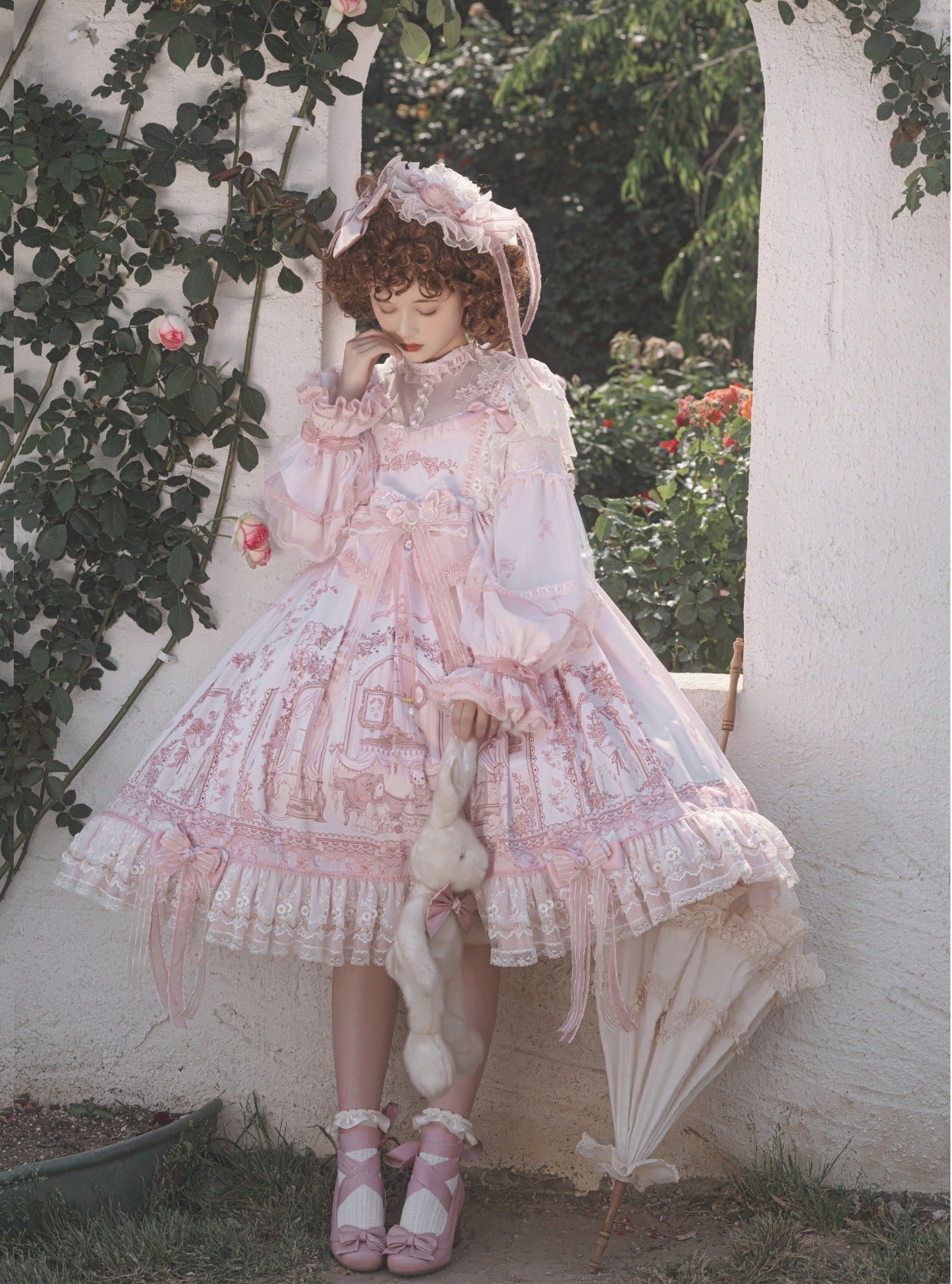 Garden Cat - Sunset Realm Lolita Bride Gorgeous OP FS