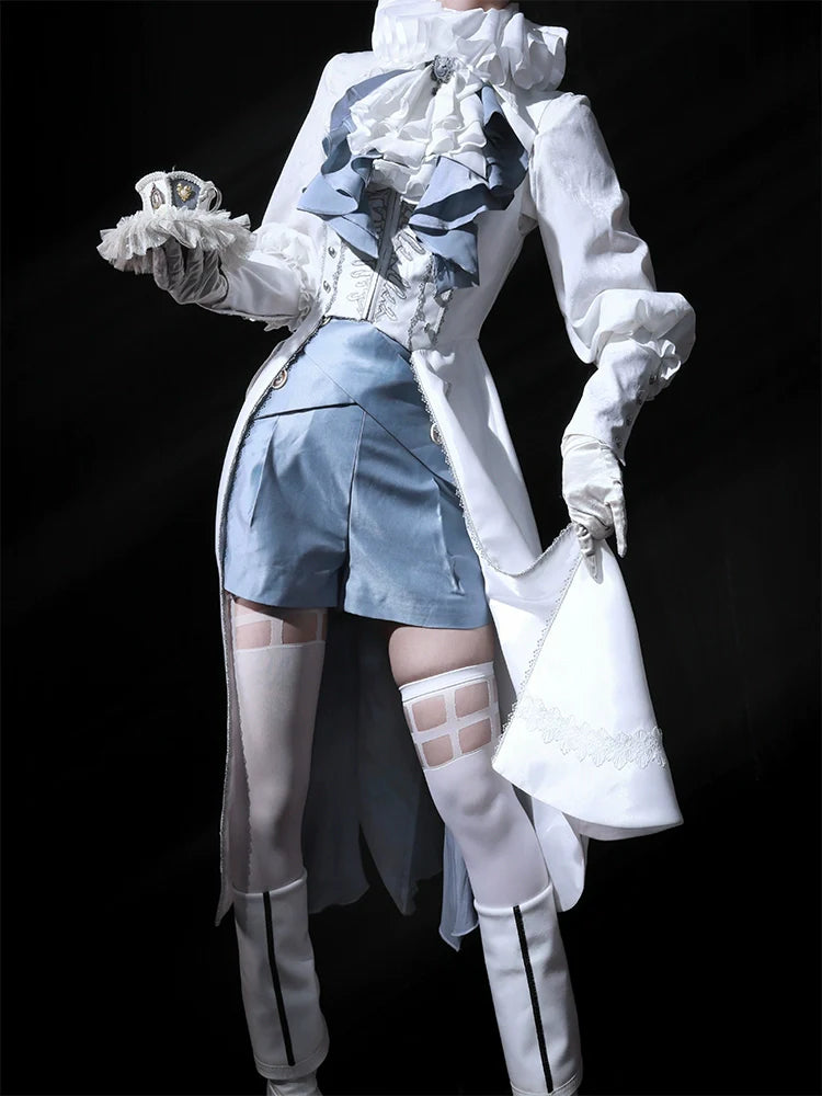 Forest Fluorescent Carps - Crumbling Skeleton - Ouji Lolita Fishbone Embroideried Vest, Prince Pants Suits