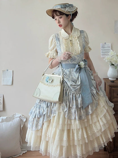 Forest Song - Star and Sea - Classic Lolita Petticoat Adjustable Tiered Ruffle Skirt