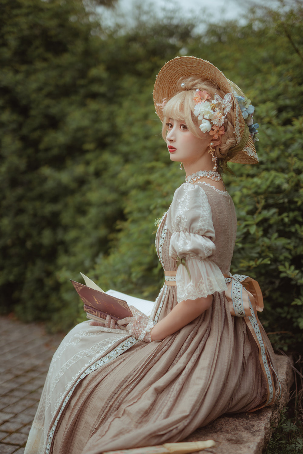 Miss Point - The Sally Gardens - Elegant Lolita Lotus Sleeves OP Dress