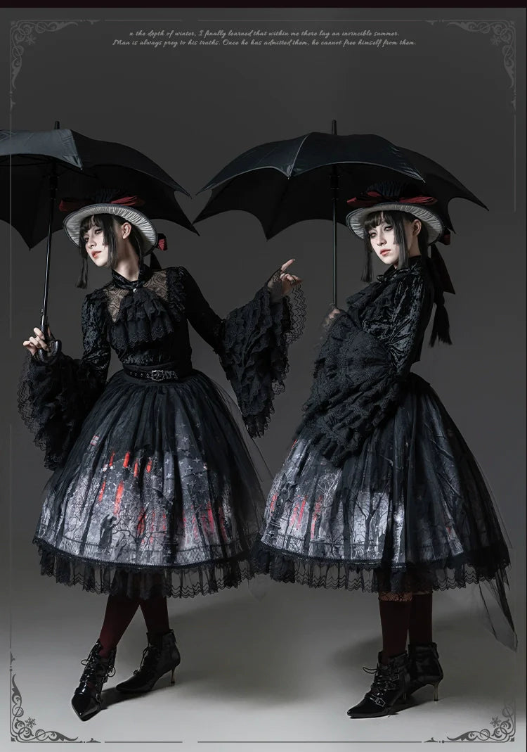 TALEBRINGER - The Sanguivorous Clan 2.0 - Gothic Lolita Coat, Blouse & SK