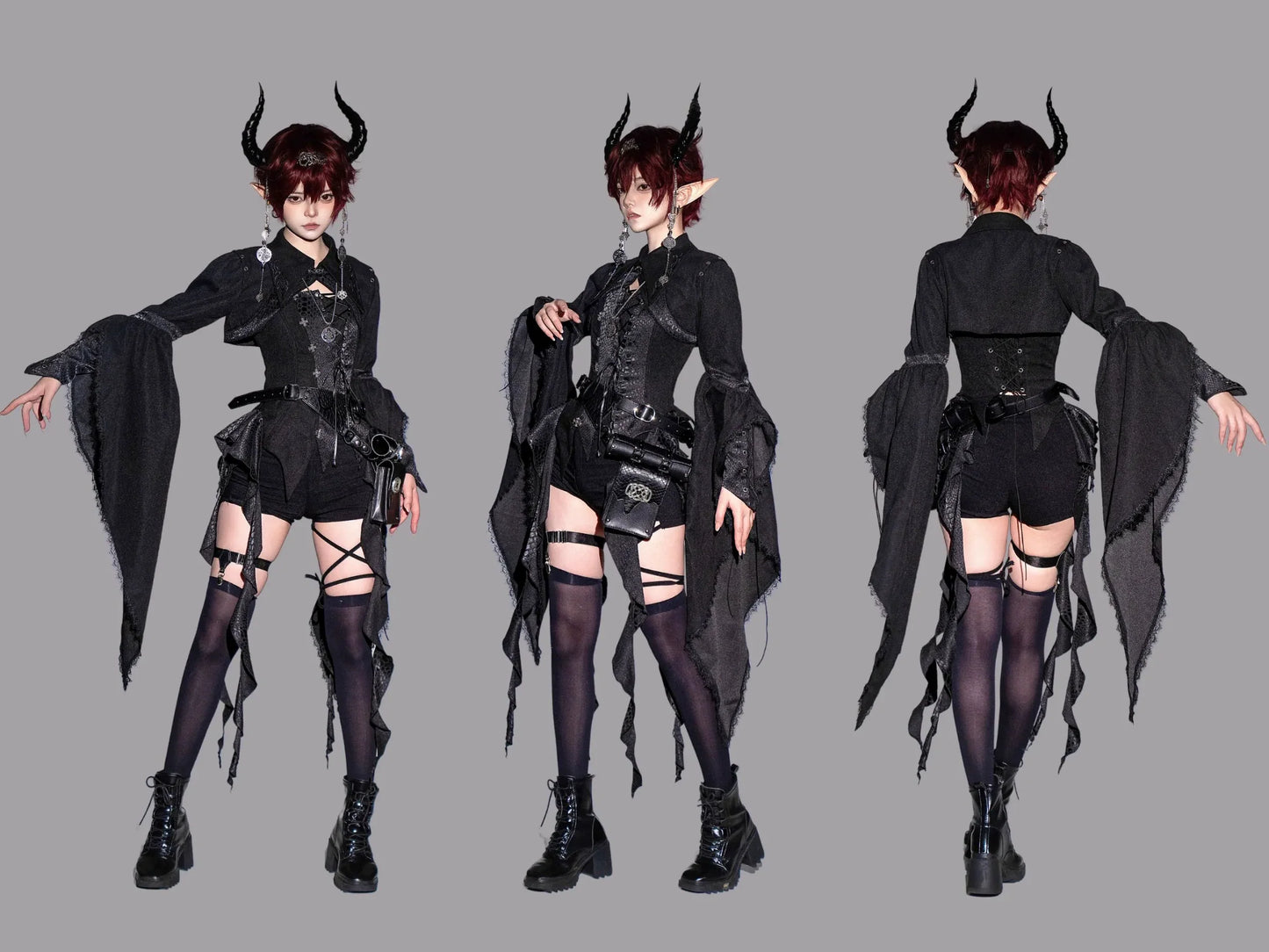 Wuyuzhe - Dragoon Knight 3.0 Version - Western Fantasy Style Lolita Irregular Skirt Set Lolita Vest