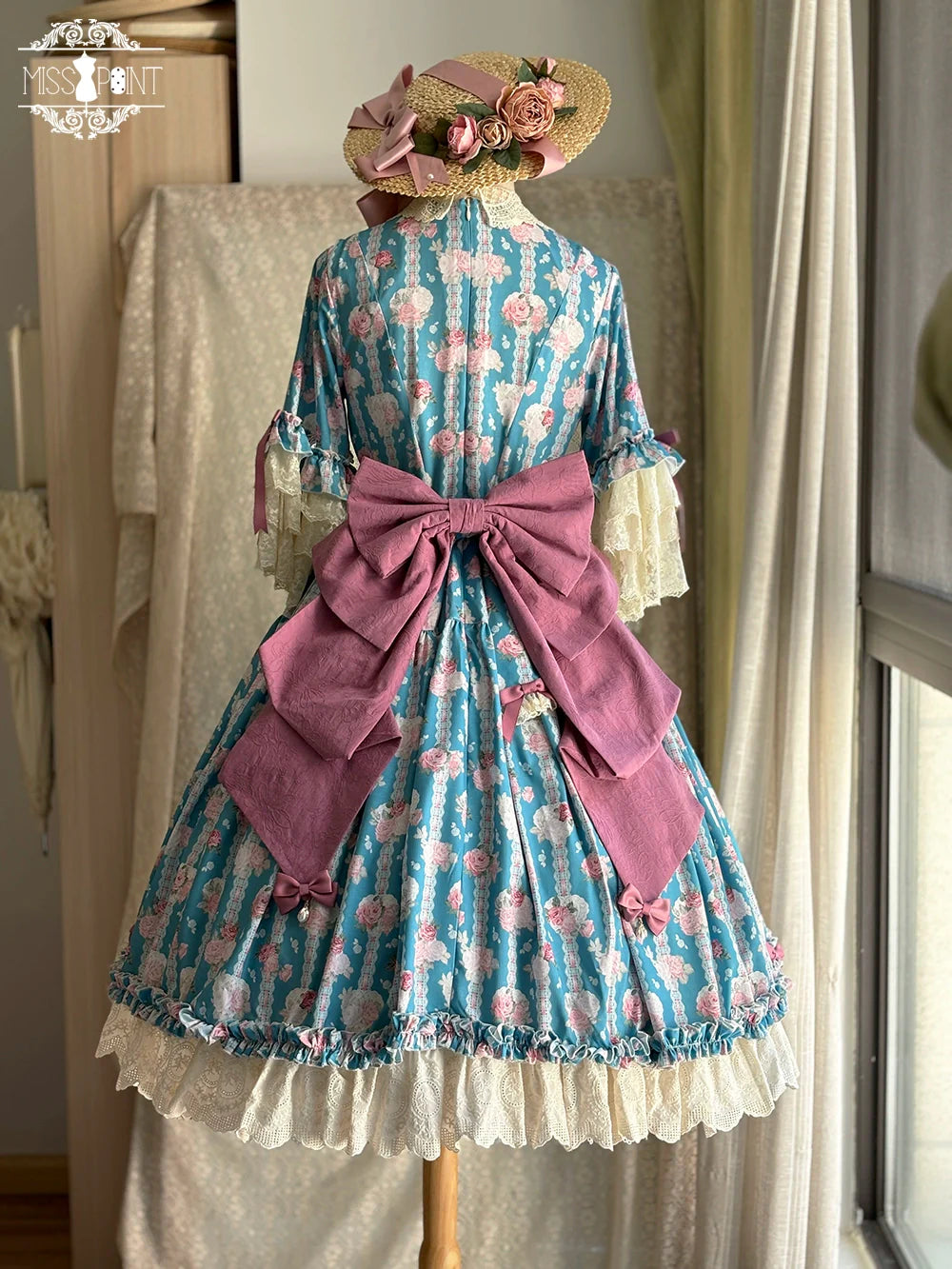 Miss Point - Lilyka Garden - Classic Lolita OP Dress Set Elegant Floral Wall Princess Sleeve