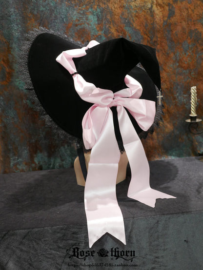 Rose Thorn - Holy Cross - 12 Colors Lolita Halloween Witch Hat