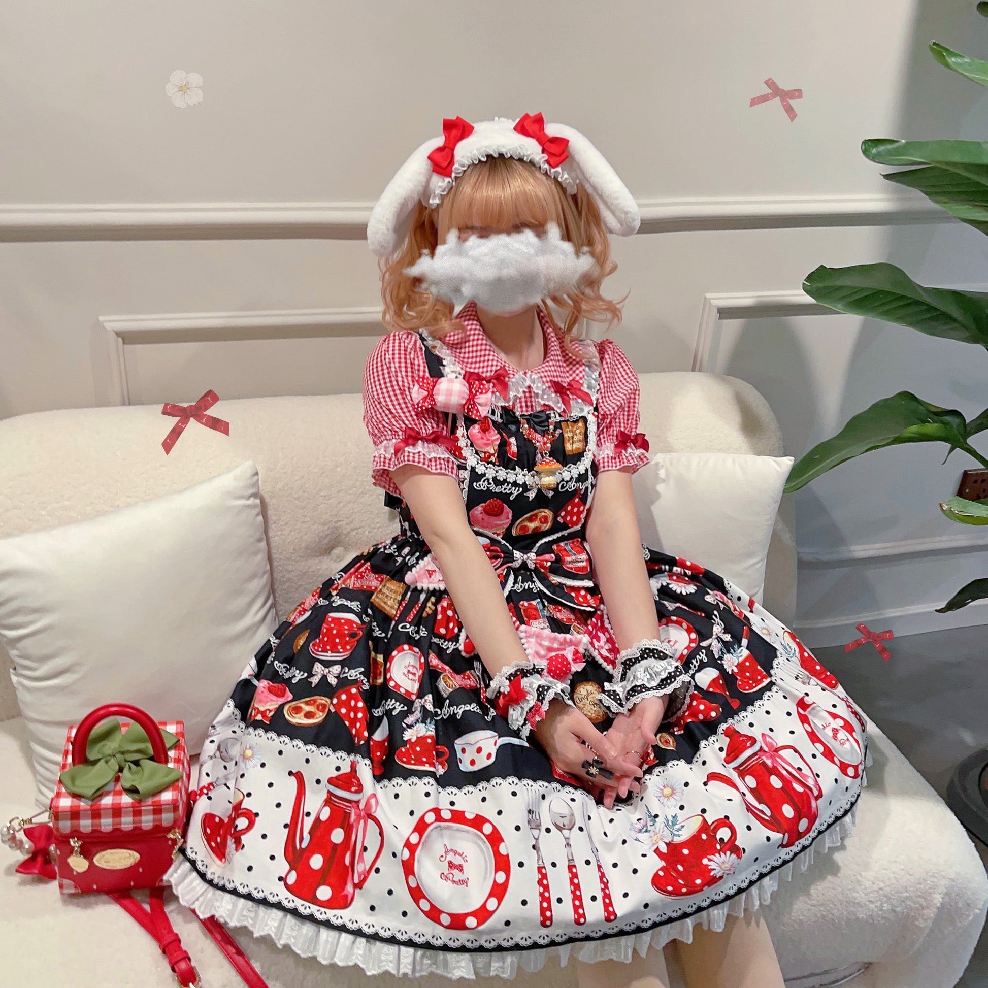 Cheese Cat - Fluffy Lop-Eared Bunny Sweet Lolita Hairband