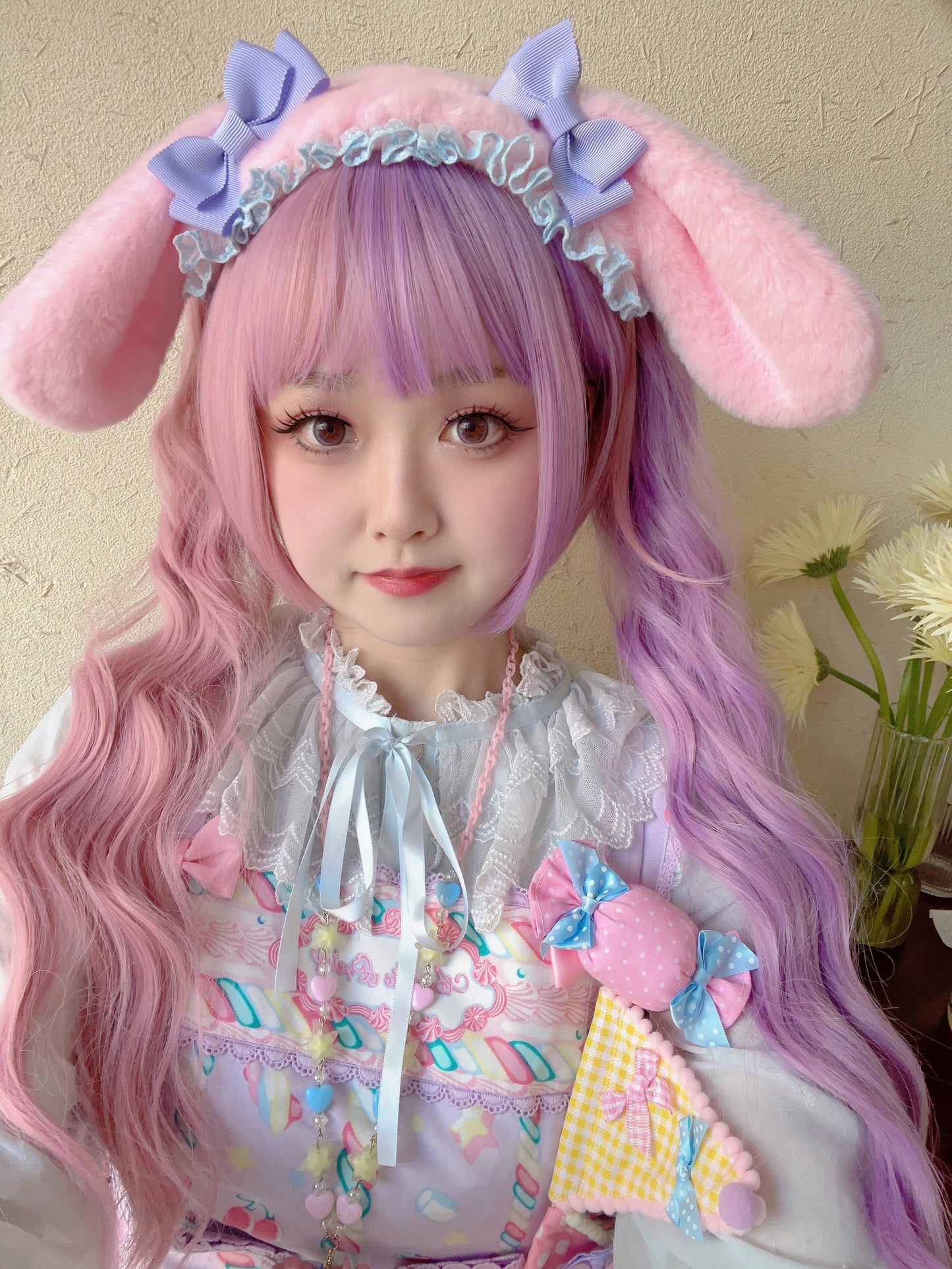Cheese Cat - Fluffy Lop-Eared Bunny Sweet Lolita Hairband