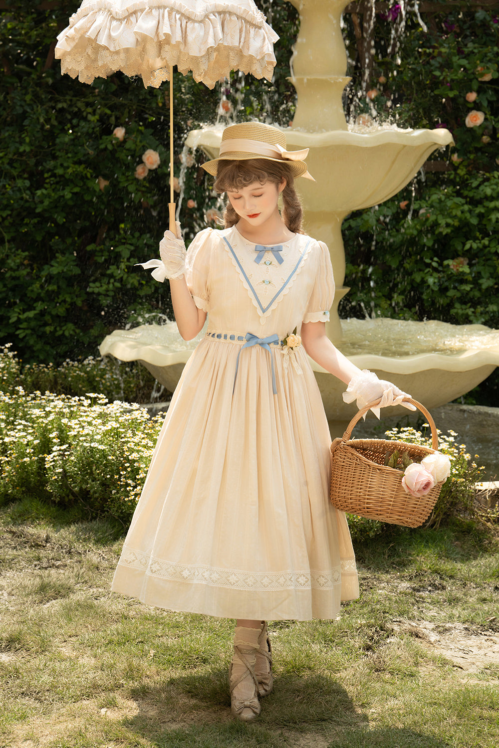 Miss Point - Happy Summer Elegant Lolita Floral OP Dress