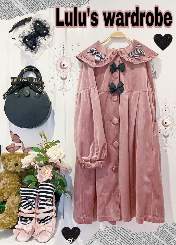 Dark Star Island - Winter Lolita Cape Velvet Antique Lolita Coat