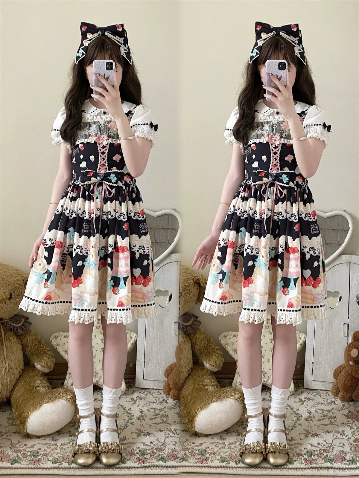 Dark Star Island - Honey Bunny Cake - Sweet Lolita JSK/OP/Strap SK/Shirt