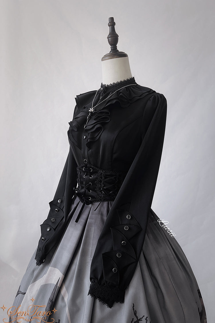 Sentaro - Dark Forest - Elegant Baroque Lolita Blouse