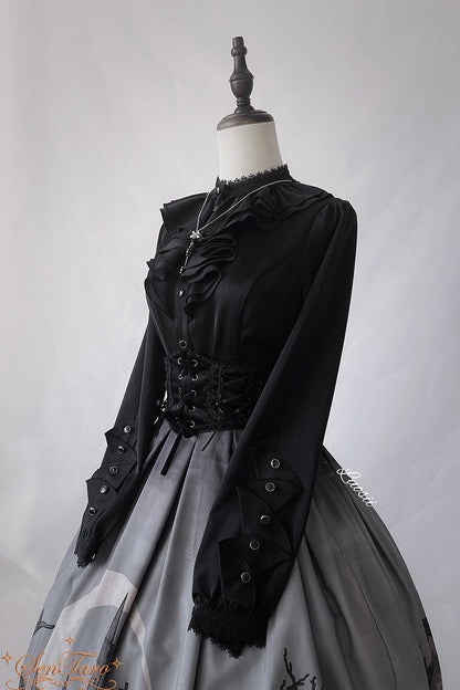 Sentaro - Dark Forest - Elegant Baroque Lolita Blouse