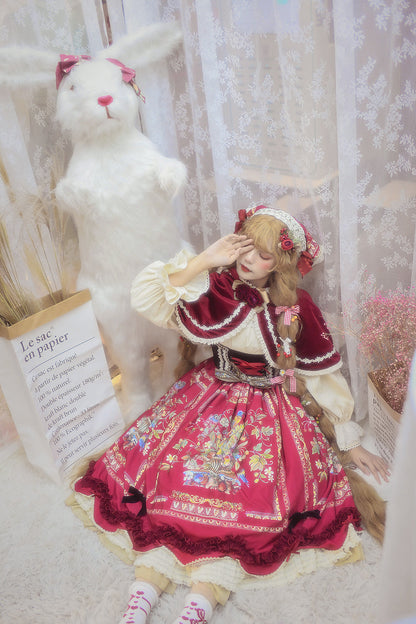 Miss Point - Praise of Abundance - Bavarian Style Lolita Velvet Hooded Cape