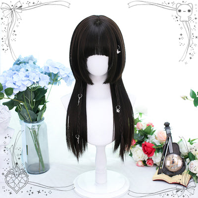 Dalao Home - Sweet  Lolita Hime Cut Long Curly Wig Multicolor