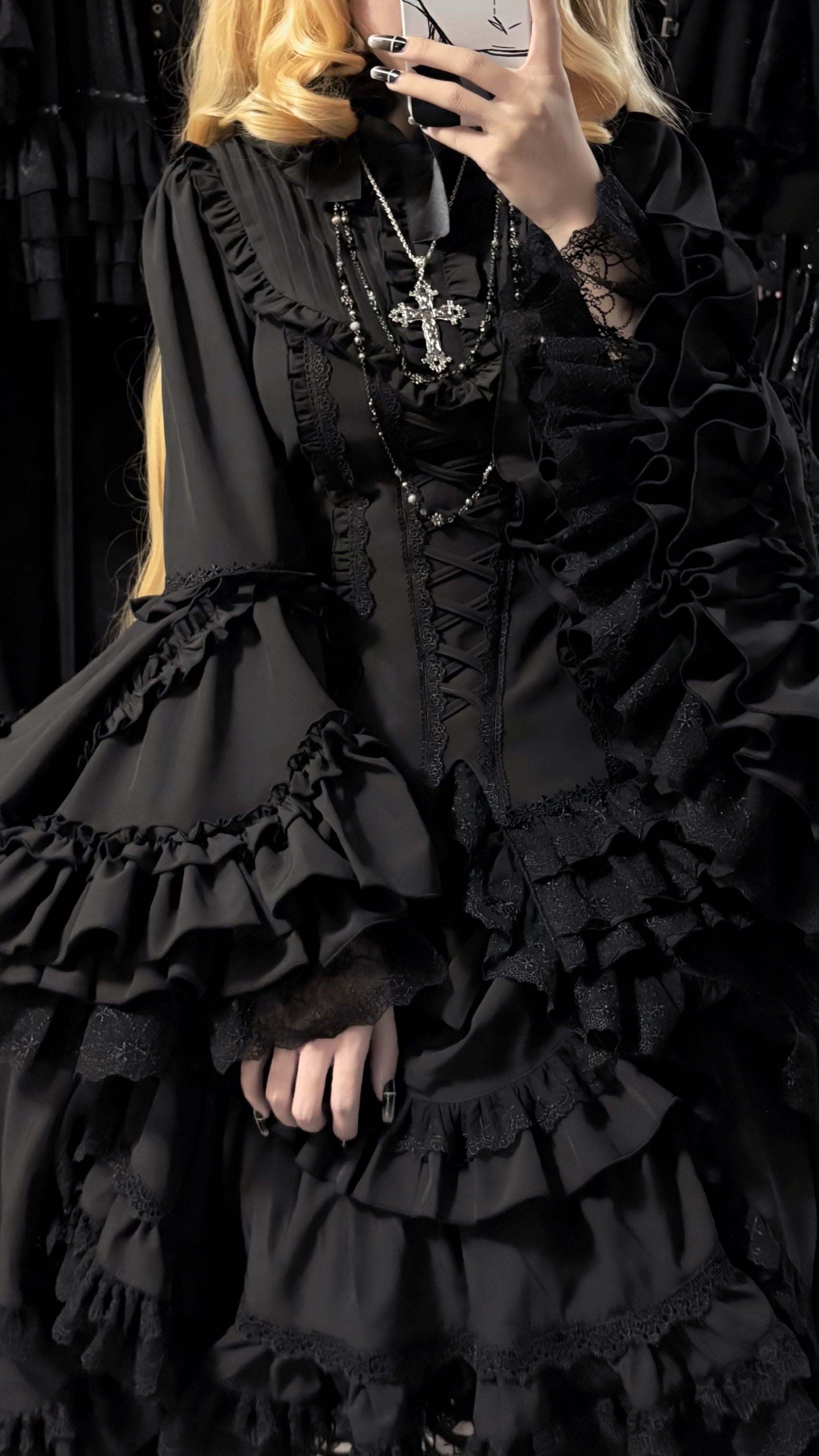 The Original Witch - Phoenix - Gothic Lolita Skirt & Shirt & Jabot For Halloween Festival
