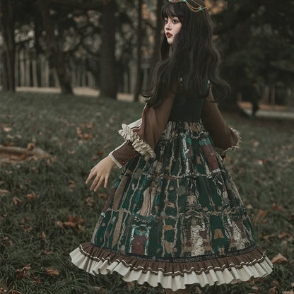 YingLuoFu - Tarot - Elegant Lolita Dress Classicl Court Style Lolita OP Salopette