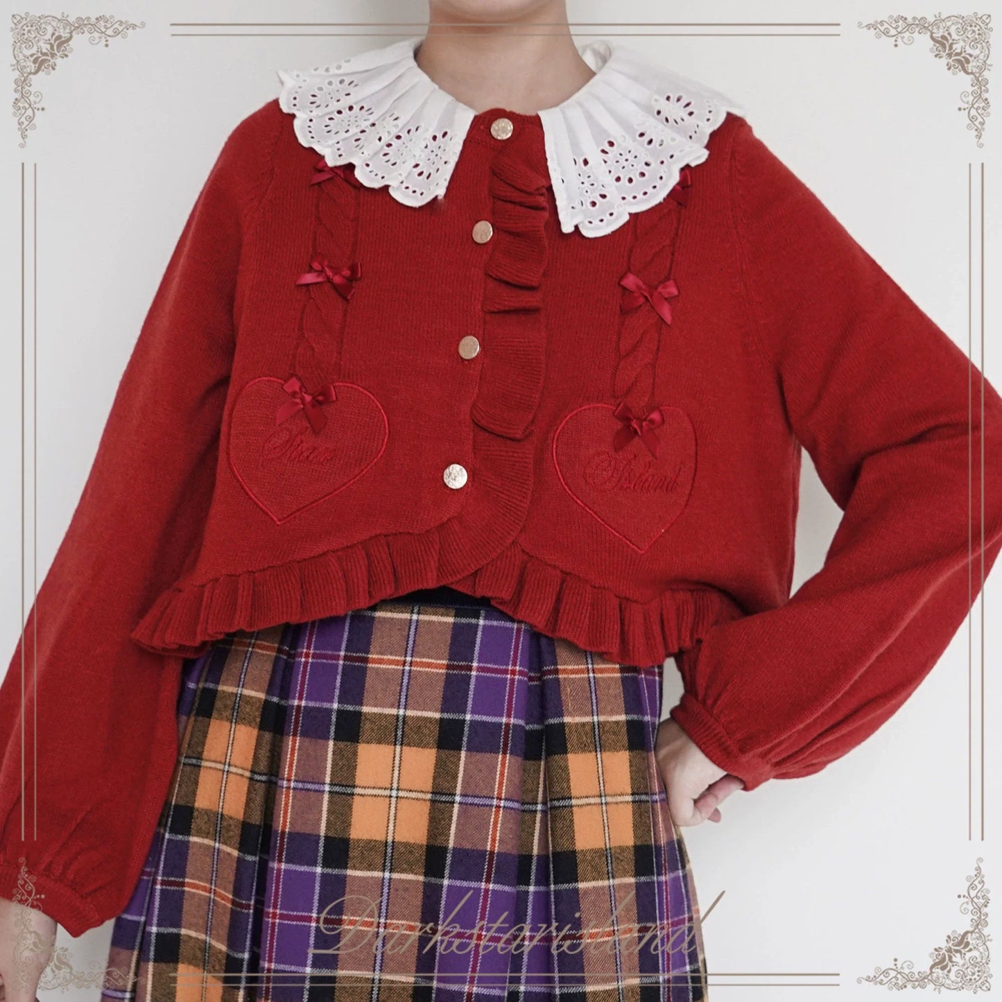 Dark Star Island - Sugar Frost - Sweet Lolita Cardigan Knit Embroidered Sweater