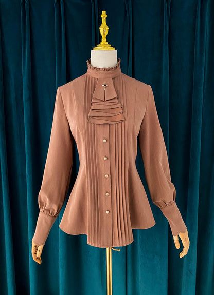 Little Dipper - Elegant Lolita Mutton Sleeve Stand Collar Blouse