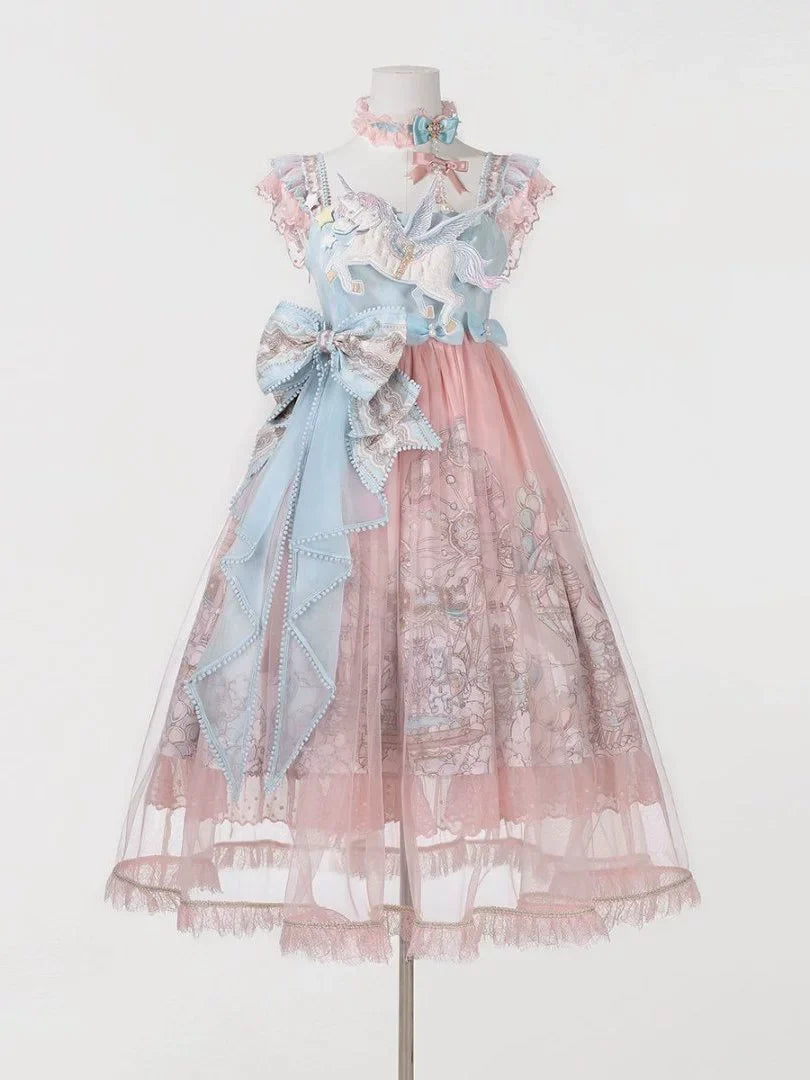 Designer Gift - CloudPlay - Sweet Lolita JSK Dress, Carousel Print