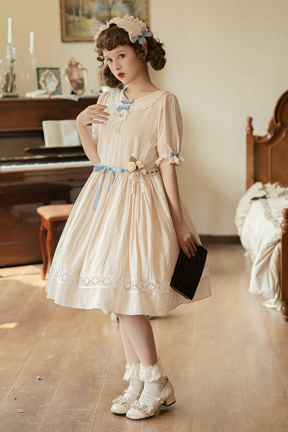 Miss Point - Customized Elegant Lolita OP Dress Cute Daily Girl Short Lolita Dress
