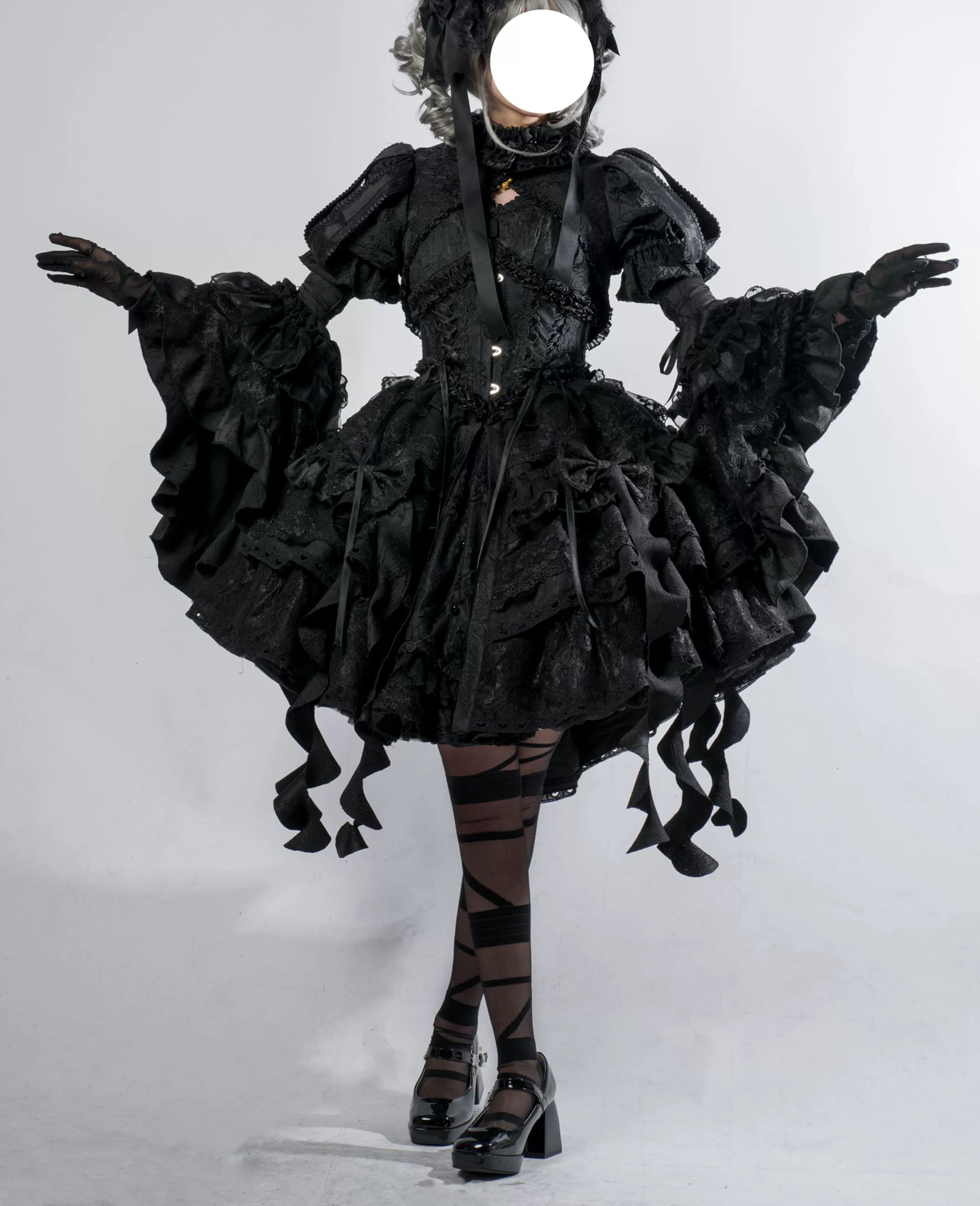 Smoothy - Caliburn - Gothic Lolita JSK Dress with Bolero with Detachable Sleeves