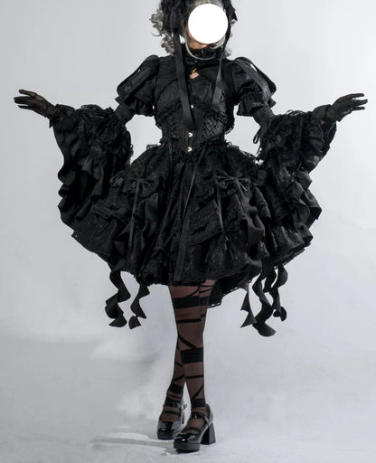 Smoothy - Caliburn - Gothic Lolita JSK Dress with Bolero with Detachable Sleeves