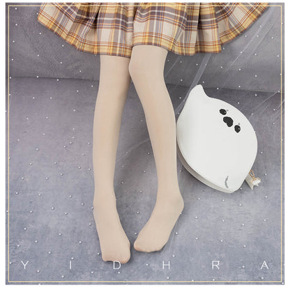 Yidhra - 120D Daily Lolita Velvet Spring Leggings, Solid Color