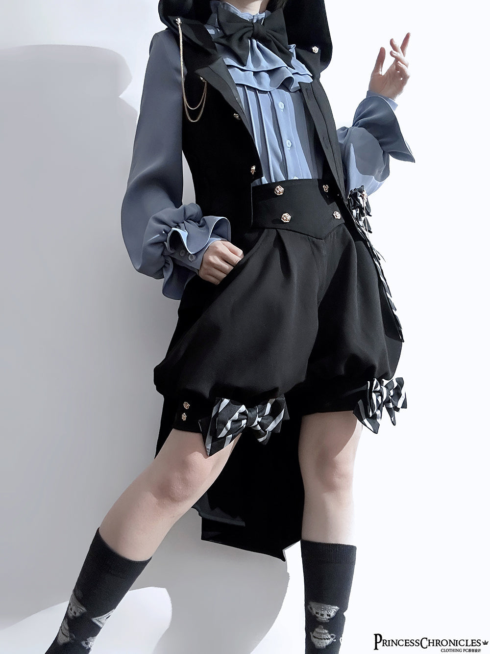 Princess Chronicles - Narrative Rule - Ouji Lolita Shorts Set, Long Vest