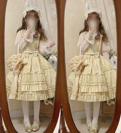 Cheese Cocoa - Doll Story - Cotton Lolita JSK Dress Open Front Kawaii Shirt