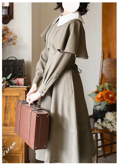 Forest Wardrobe - Forest Antique Box - Classic Lolita OP Dress with Detachable Short Cape