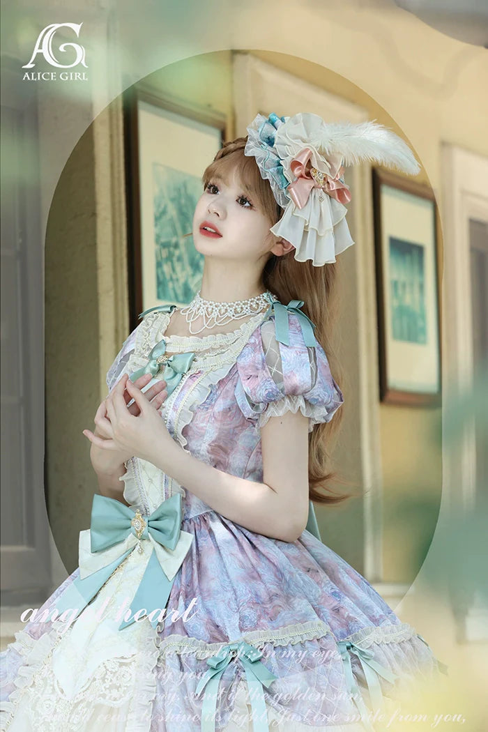 Alice Girl - Angel Heart - Sweet Lolita OP Dress, Tiered Ruffles