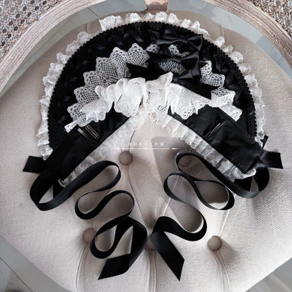 MAID - Elegant Lolita Bonnet Velvet Lolita Hat