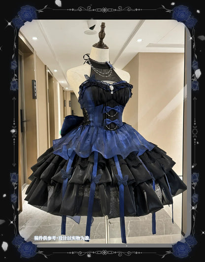 Platycodon House - Love Goddess - Elegant Lolita Dress Halter Puff Princess JSK Dress