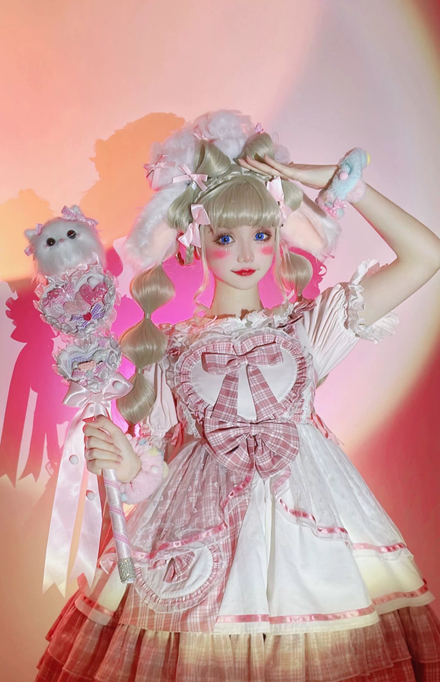 Half Sweet Lolita - Sweetheart Rescue - Sweet Lolita Dress Pink Lolita JSK Dress