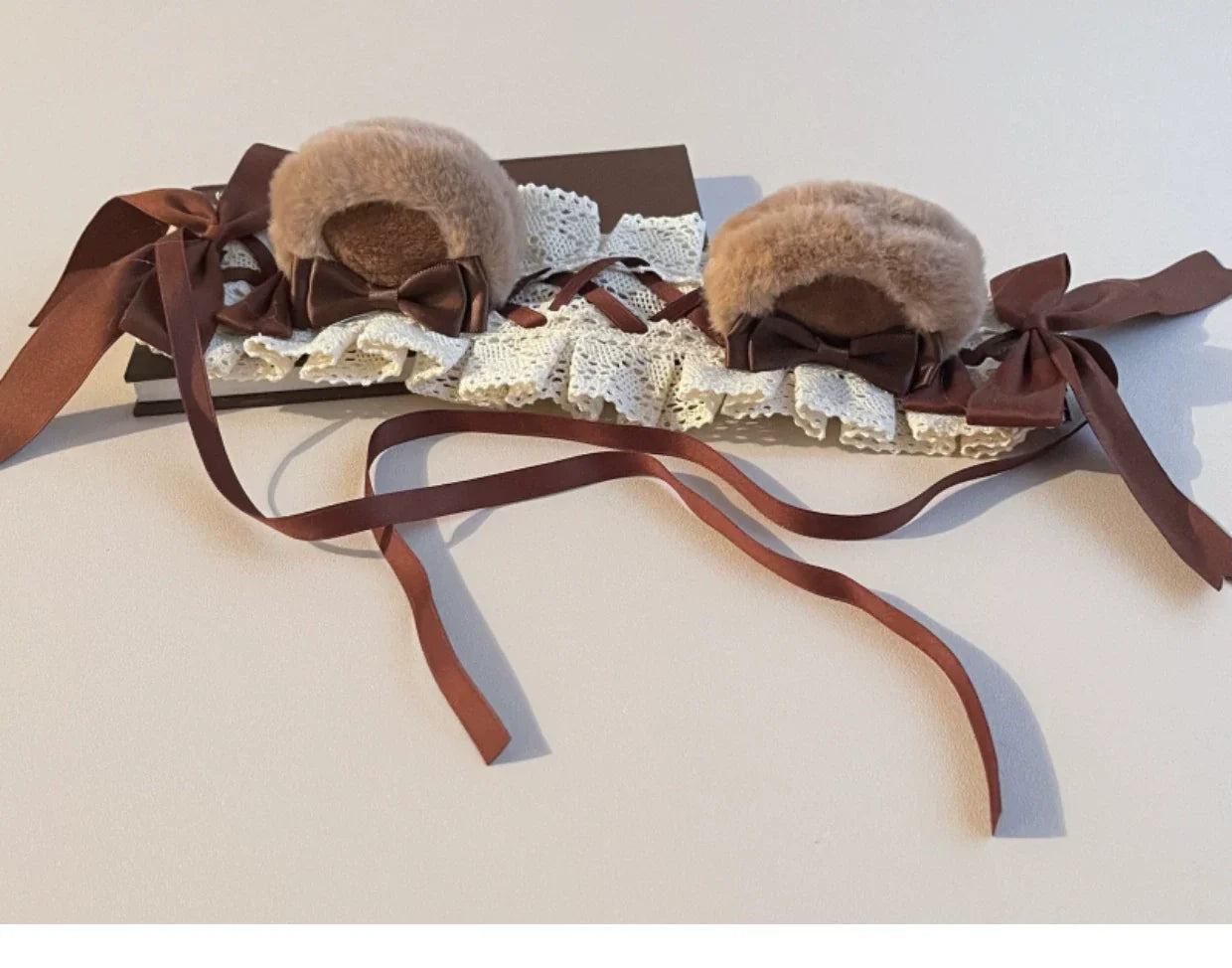 Besozealous - Handmade Lolita KC Animal Ear Coffee Hairband